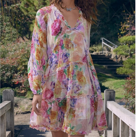 Johnny Was “Fiona Mini Silk Dress”. New with tags. - Picture 3 of 15